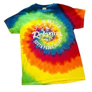 EUC South Padre Island tie dye tee